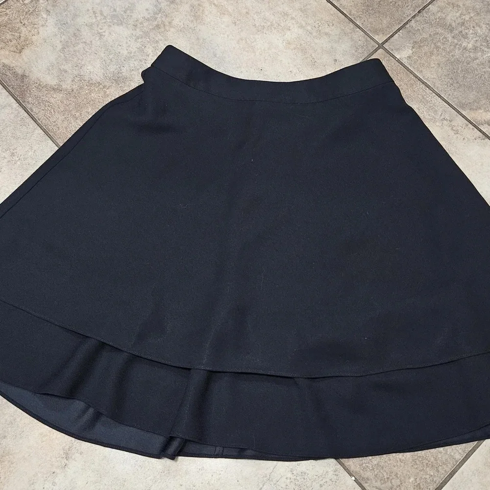Kate Spade Black A-Line High-Low Skirt